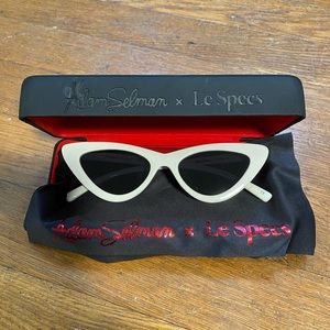 Adam Selman x Le Specs white Lolita cat eye sunglasses.  Brand new.